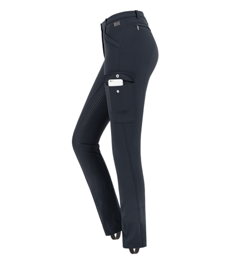 E.L.T Ladies Micro Jodhpur Cargo Silicone Breeches #colour_night-blue