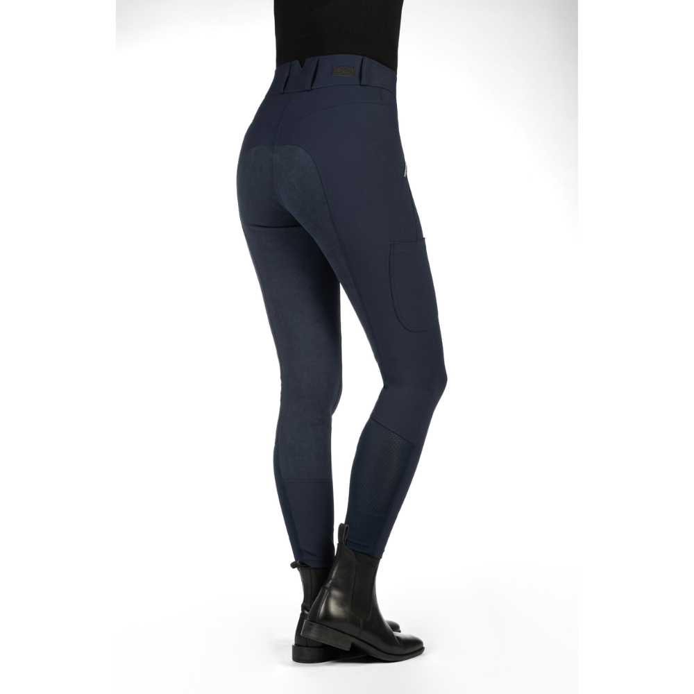 HKM Women's Alos Full Seat Riding Breeches -Lia High Waist- #colour_deep-blue