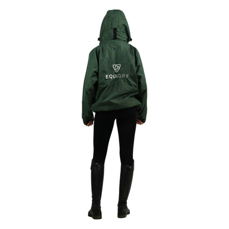EQUIDRY Children's Thin Fleece Shortie #colour_black-forest-green