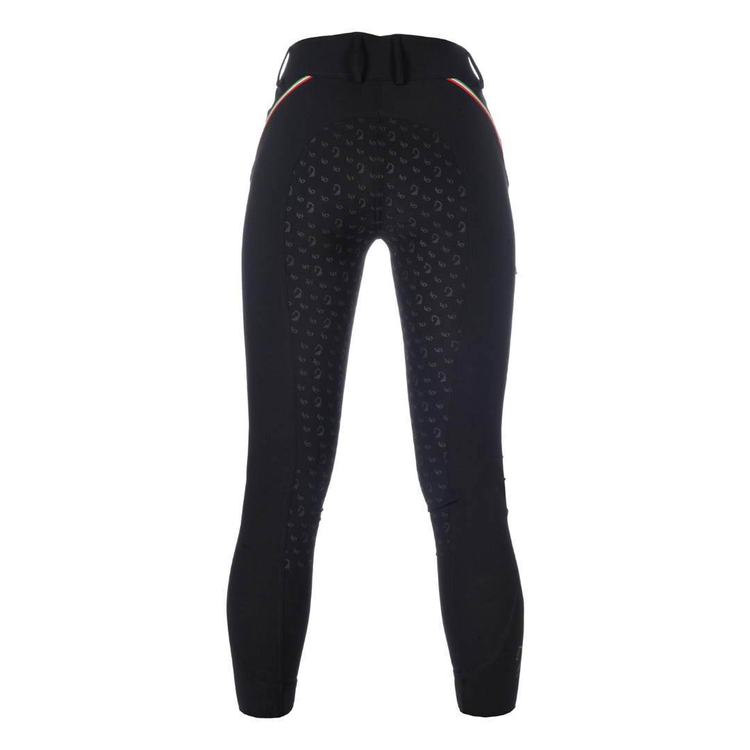 HKM Women's Silicone Full Seat Riding Breeches -Livigno Sportive- #colour_black