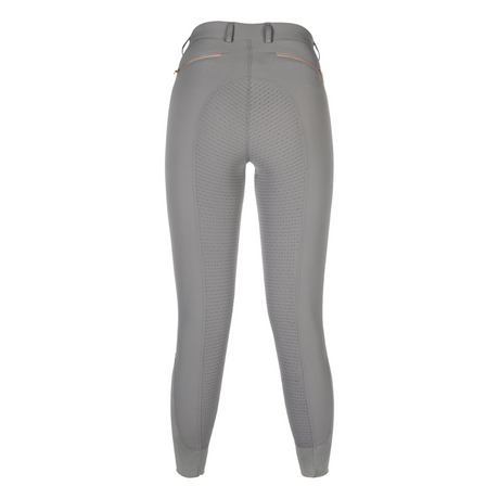 HKM Silicone Full Seat Riding Breeches -Rosegold Sparkle-. #colour_grey-rose-gold