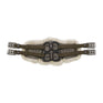 Stubben Equi-Soft® Short Saddle Girth with Cover - Ebony #colour_lambskin-beige-brown