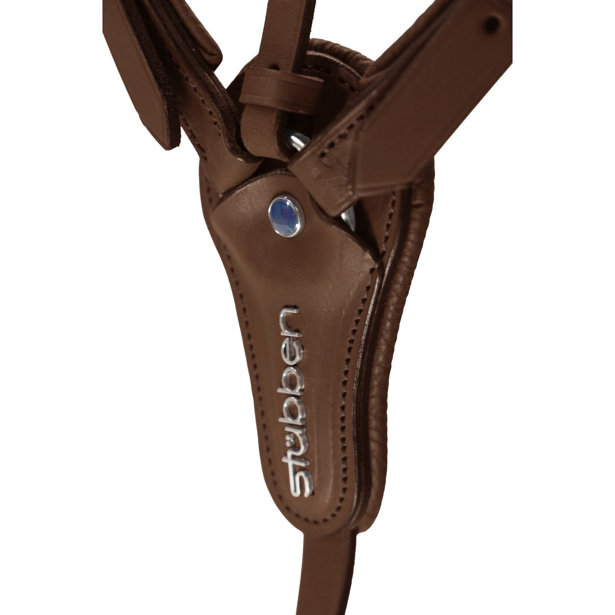 Stubben Pro-Jump Breastplate Closed Martingale Fork #colour_ebony