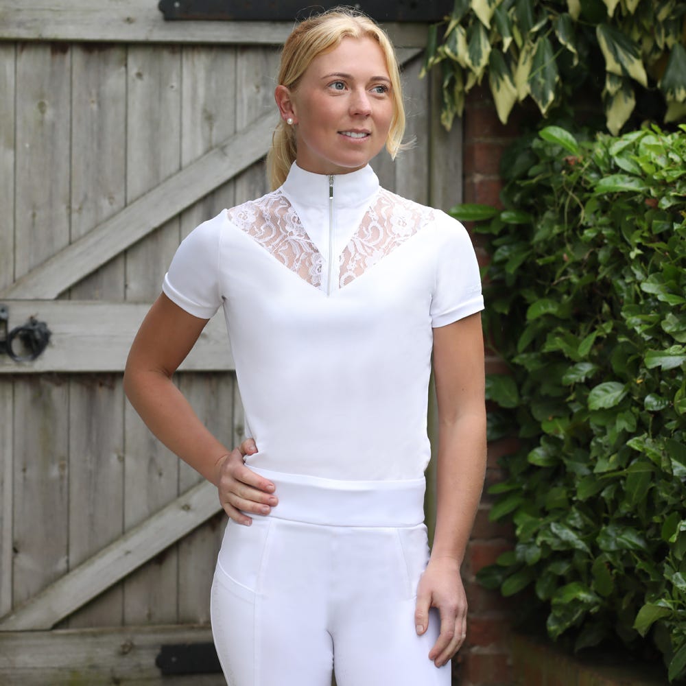 Hy Equestrian Lesley Show Shirt #colour_white