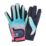 Dazzling Diamond Riding Gloves by Little Rider #colour_teal-pink