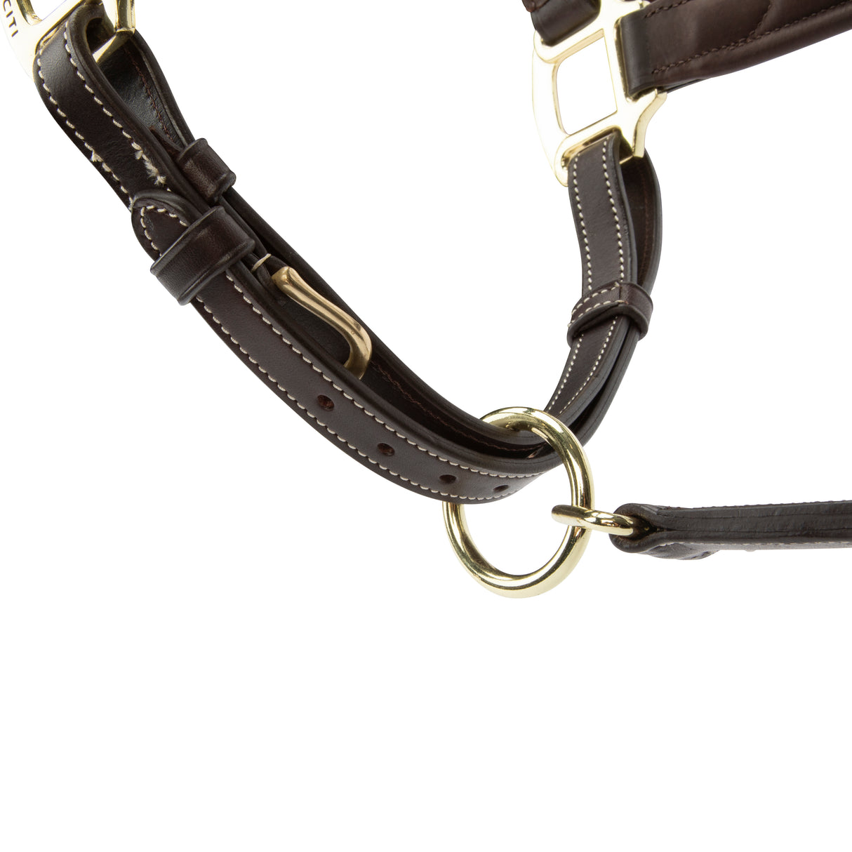 Shires Velociti Lusso Lorca Leather Headcollar #colour_havana