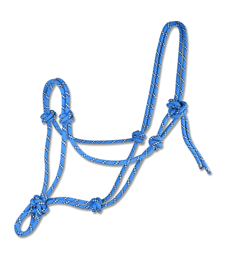 Waldhausen Knotted Halter #colour_azure-blue-brown