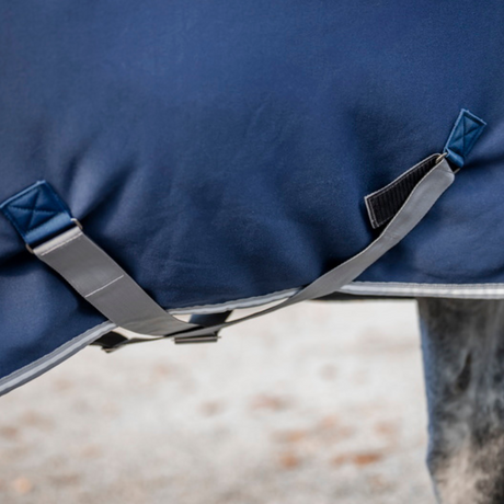 Horseware Ireland Amigo Jersey Integrated Cooler #colour_navy-titanium grey-silver