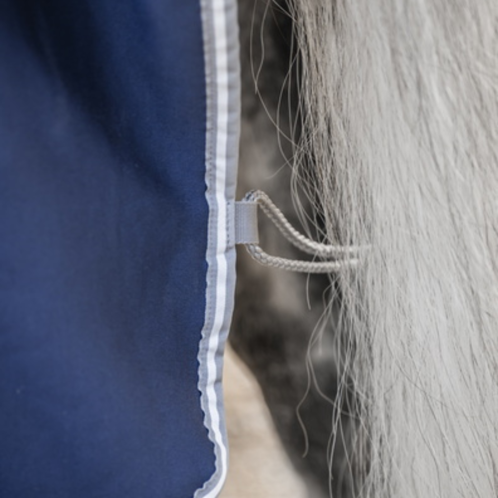 Horseware Ireland Amigo Jersey Integrated Cooler #colour_navy-titanium grey-silver