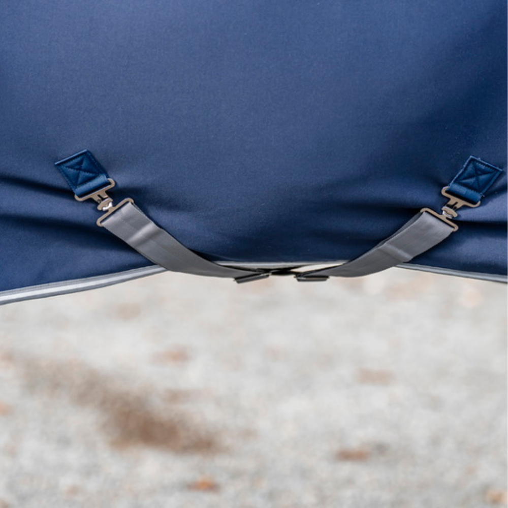 Horseware Ireland Amigo Jersey Integrated Cooler #colour_navy-titanium grey-silver
