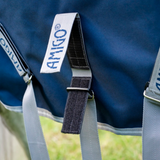 Horseware Ireland Amigo Jersey Integrated Cooler #colour_navy-titanium grey-silver