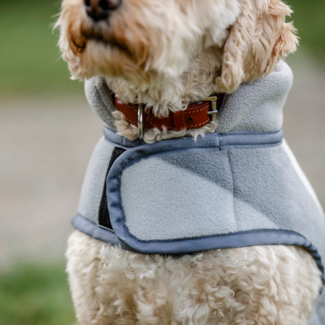Horseware Ireland Newmarket Dog Fleece #colour_whitney-charcoal