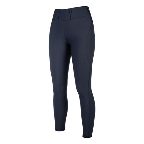 HKM Women's Silicone Knee Patch Riding Leggings -Jil High Waist- #colour_deep-blue