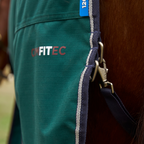 Weatherbeeta Comfitec Plus Dynamic 220G High Neck Turnout #colour_forest-green-navy