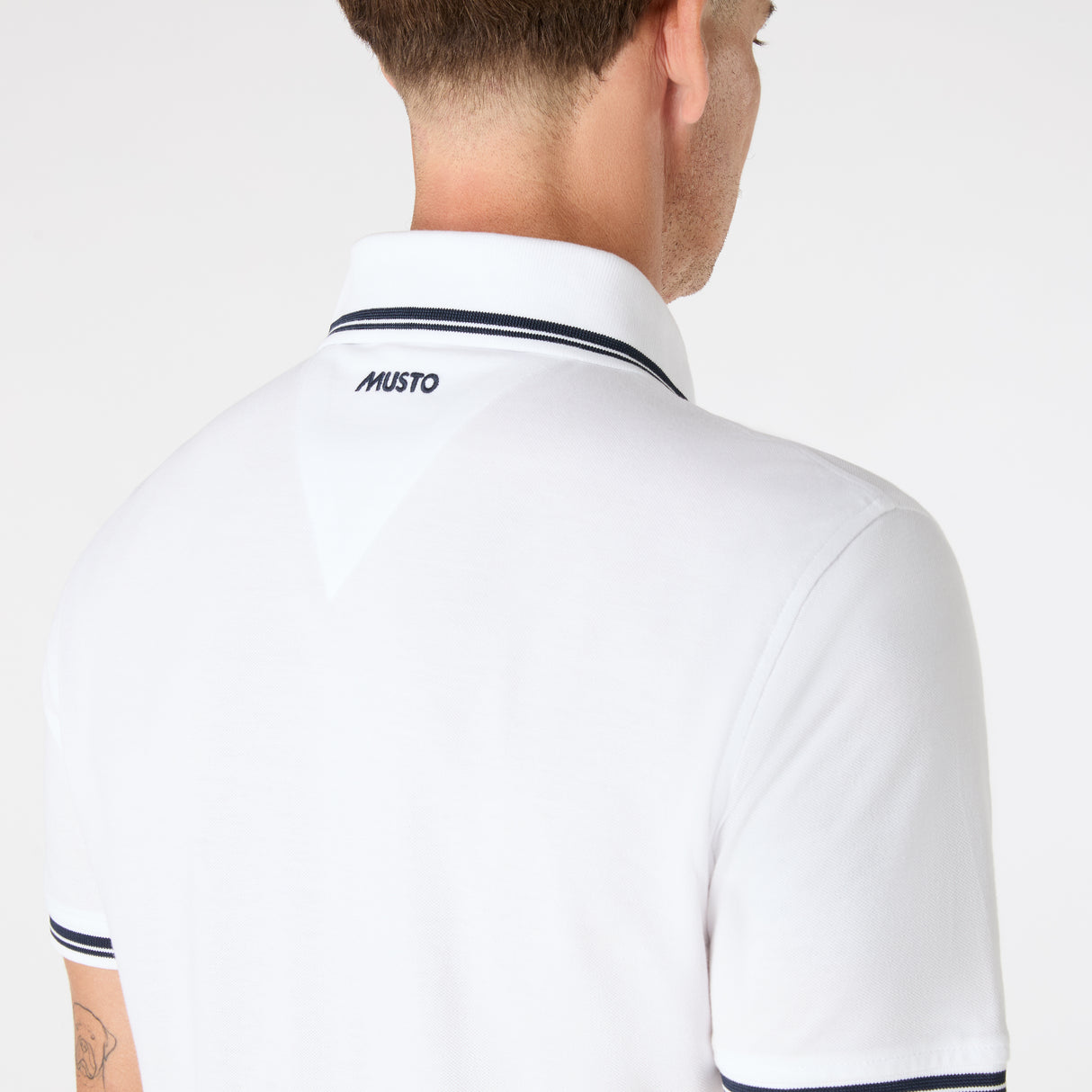 Musto Men's Original Tipped Pique Polo #colour_white