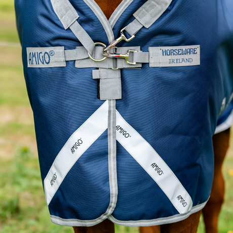 Horseware Ireland Amigo 1200D 0g Turnout Rug #colour_navy-titanium-grey-silver