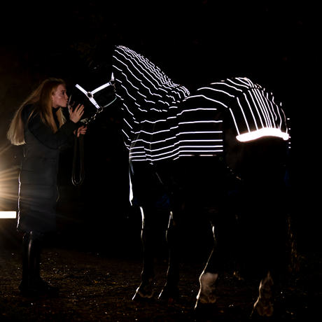 Horseware Ireland Amigo 1200D FieldSafe Reflectech Plus 0g Turnout Rug #colour_black-reflective-black