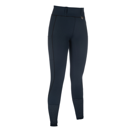 HKM Ladies Silicone Full Seat Riding Tights -Juna- #colour_deep-blue