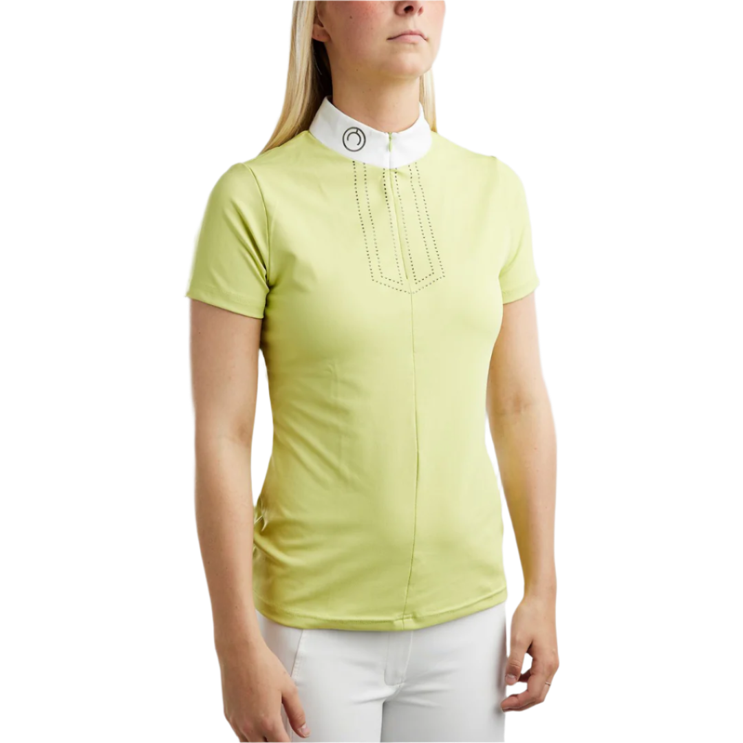 Montar MoViolet Gun Metal Crystal Competition Shirt #colour_creamy-lime