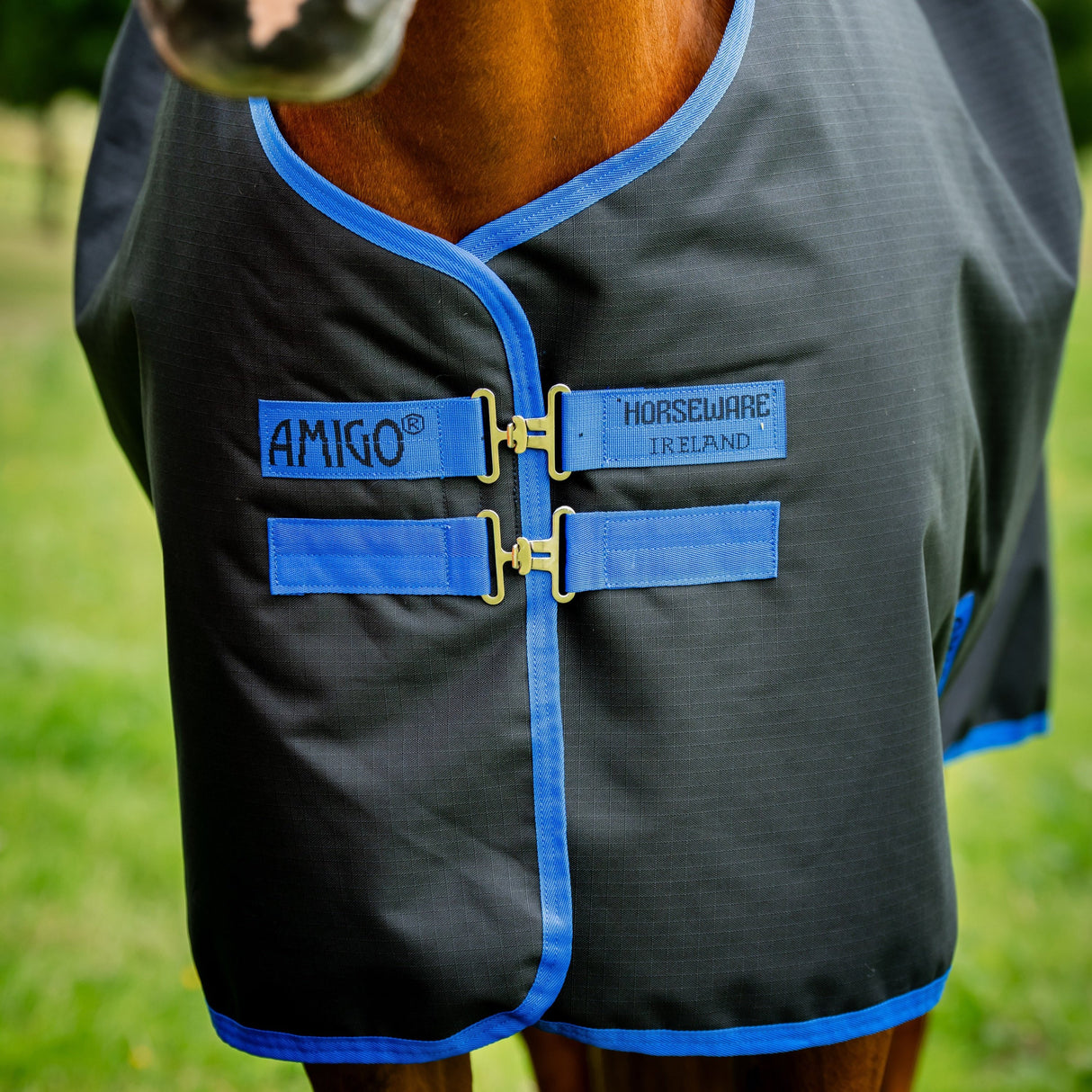 Horseware Ireland Amigo Ripstop 900 Fleece Lined 50g #colour_black-classic-blue