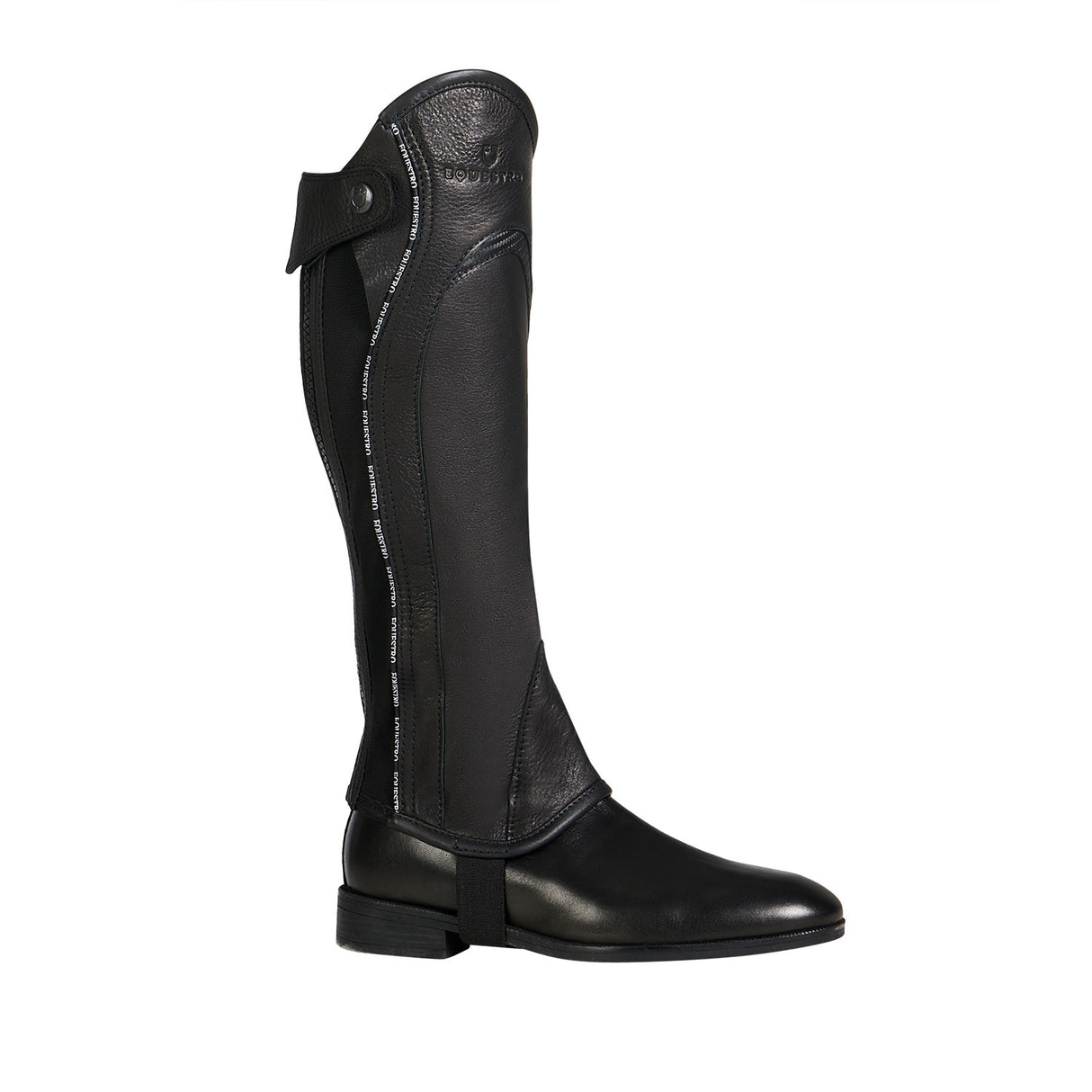 Equestro Kids' Soft Leather Gaiters With Elastic Band