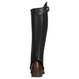 Equestro Unisex Gaiters Perforated Leather Maximum Comfort #colour_black