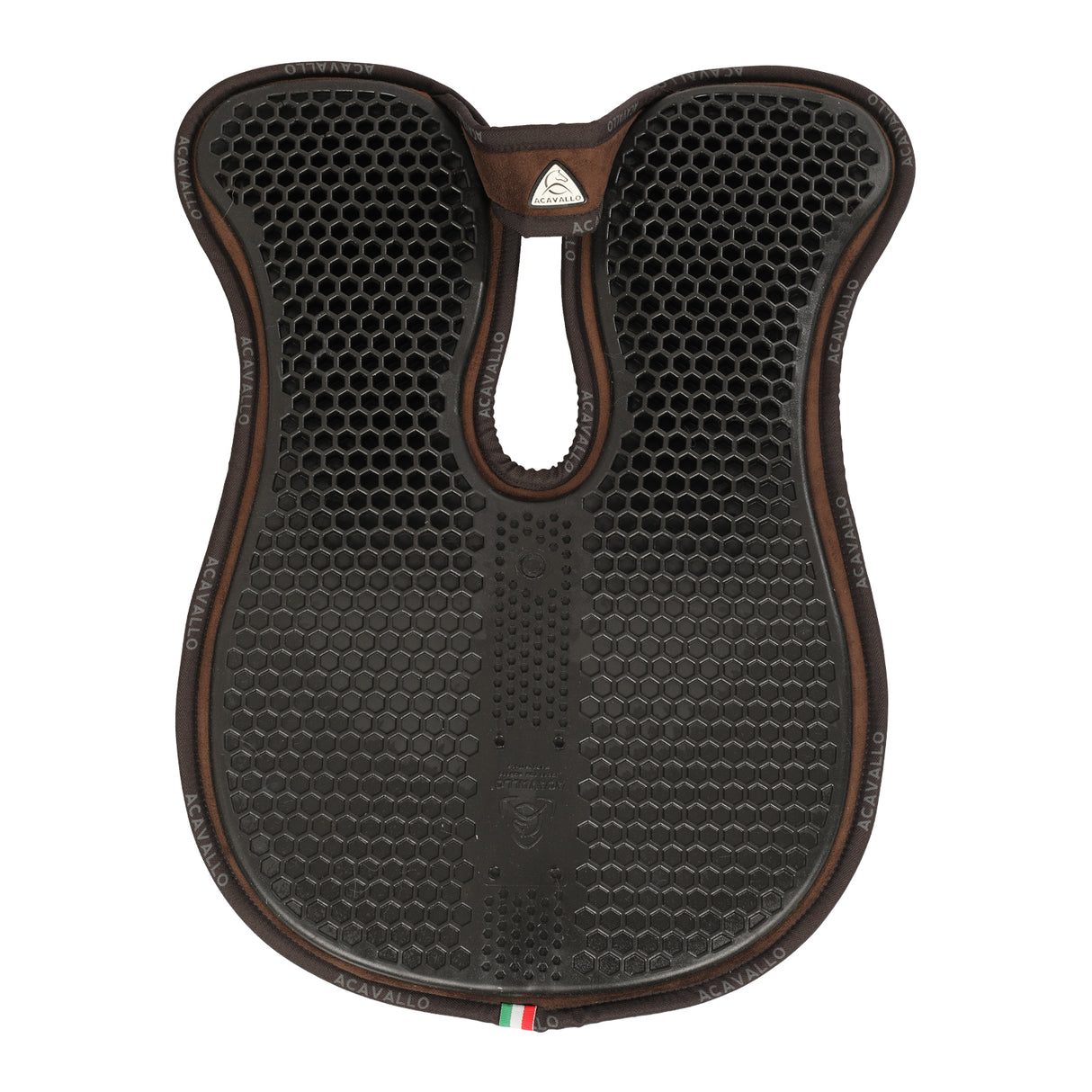 Acavallo Pad MF WFS Suede Hexagonal Gel Front Riser #colour_brown