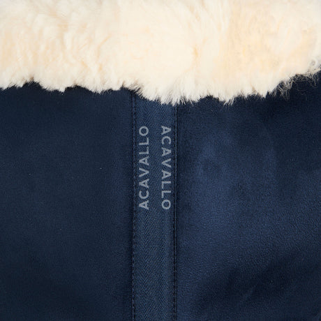 Acavallo Pad MF-S JCCS-S CW-CS Suede Cut-Out Sheepskin Flat #colour_blue-natural