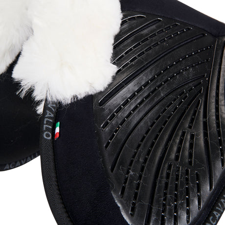 Acavallo Pad Mf-S Jccs-S Cw-Cs Suede Cut-Out Sheepskin Gel Grip Flat
#colour_black-white