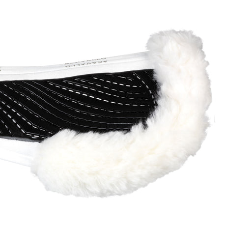 Acavallo Pad SP JCCS CW-CS Suede Cut-Out Sheepskin Twin Sided Gel Flat #colour_white-white