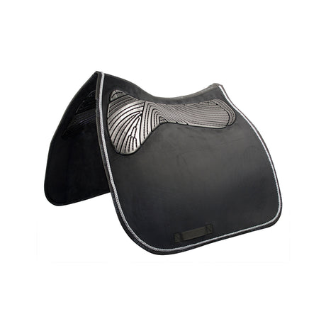 Acavallo Twin Sided Classic Gel Dressage Pad With Rope #colour_black-black-silver