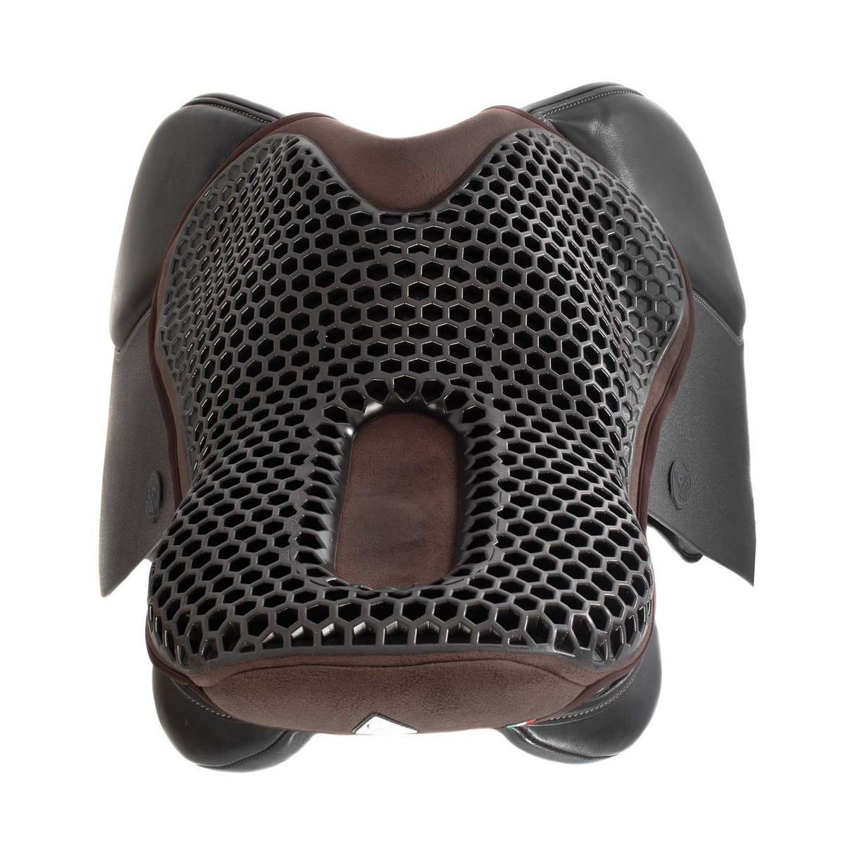 Acavallo Ortho-Coccyx Seat Saver Jumping Hexagonal Gel-Out Dri-Lex 20mm #colour_brown
