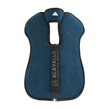 Acavallo Pad Piuma WFS Pocket Double Felt Front Riser #colour_blue