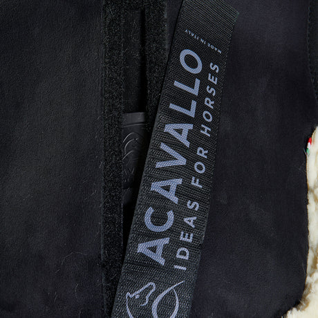 Acavallo Pad Piuma-FS WFS-FS Pocket Suede Front & Rear Riser #colour_black-natural