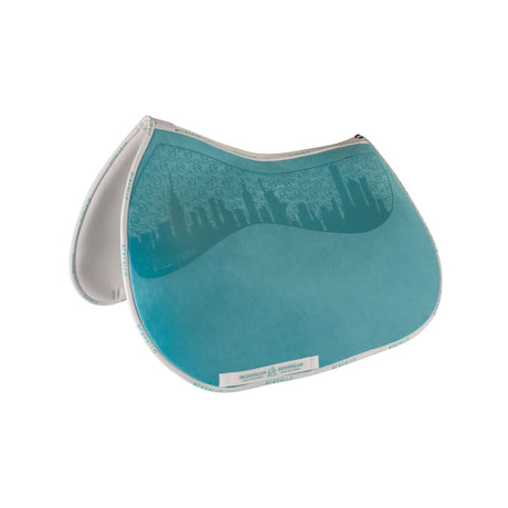Acavallo Special Edition Saddle Pad JS CW-3Ds Louvre & Bamboo Silicone Grip #colour_blue