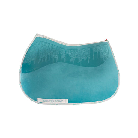 Acavallo Special Edition Saddle Pad JS CW-3Ds Louvre & Bamboo Silicone Grip #colour_blue
