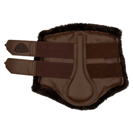 Acavallo Front Brushing Boots Eco-Leather & Faux Sheepskin #colour_brown