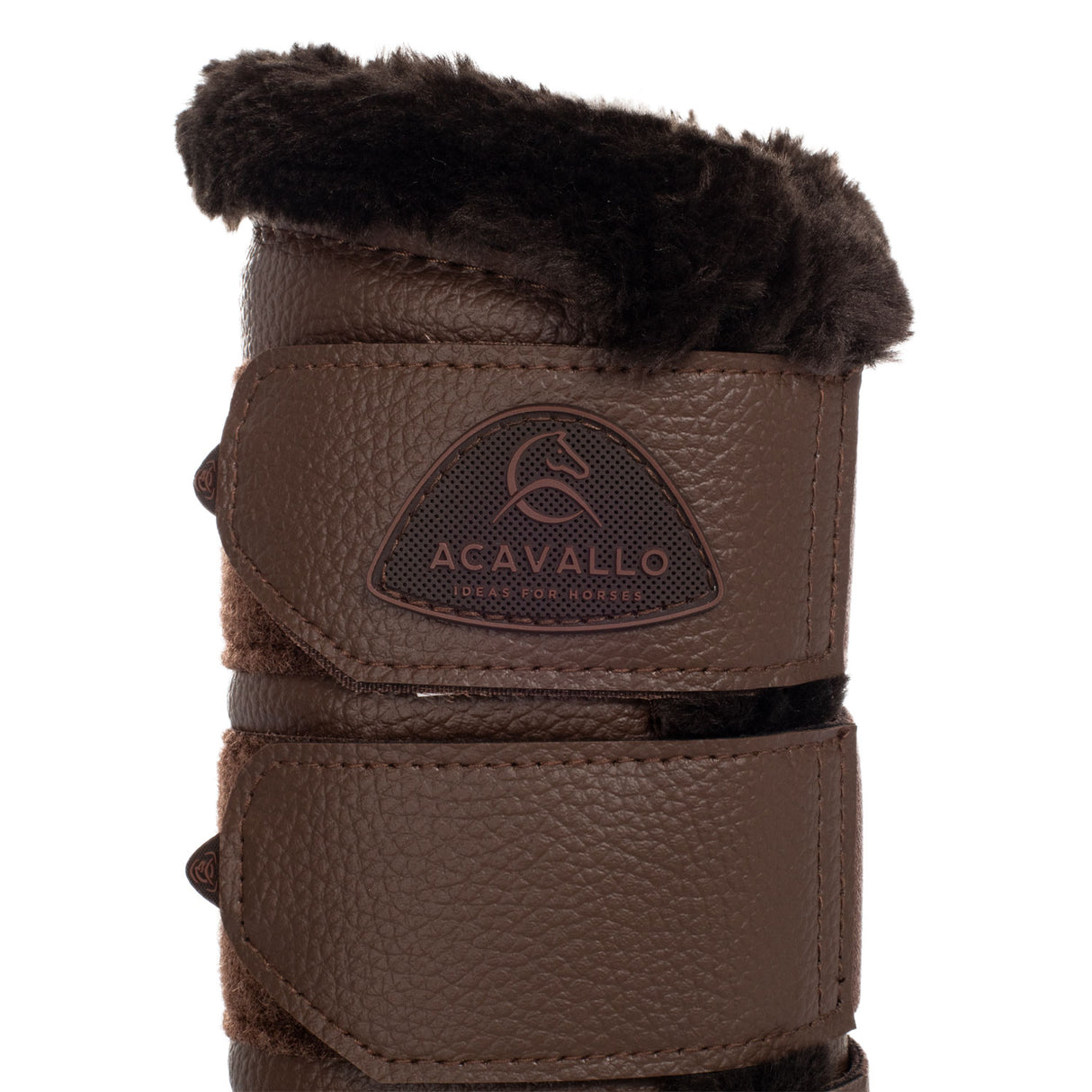 Acavallo Hind Brushing Boots Faux Leather & Faux Sheepskin