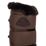 Acavallo Hind Brushing Boots Faux Leather & Faux Sheepskin