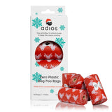 Adios Non Handle Poo Bags - 60 bags #colour_xmas-red