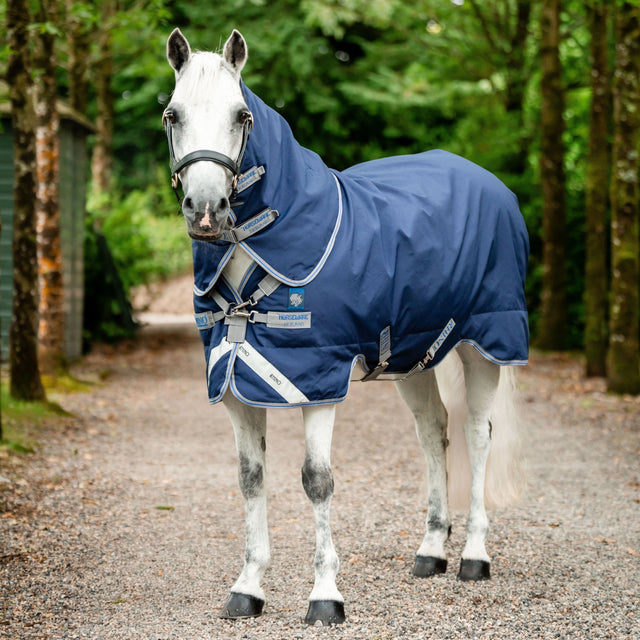 Horseware Ireland Rhino Pony Plus 100g #colour_navy-titanium-grey-classic-blue