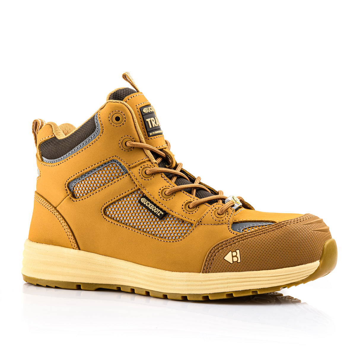 Buckbootz BAZ Lightweight Safety Lace Boot #colour_honey