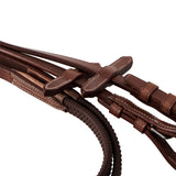 Equestro Bridle With Mexican Noseband And Synthetic Sheepskin