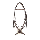 Equestro Bridle With Mexican Noseband And Synthetic Sheepskin