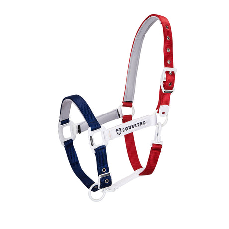 Equestro Nylon Halter With Snap Hook #colour_blue