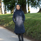 EQUIDRY Girl's Bronte Riding Coat with Removable Hood #colour_navy