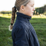 EQUIDRY Girl's Bronte Riding Coat with Removable Hood #colour_navy