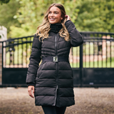 Dublin Belted Ladies Longline Puffer #colour_black