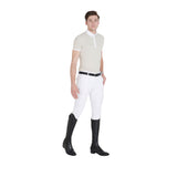 Equestro Men's Slim Fit Grip Breeches With Logo