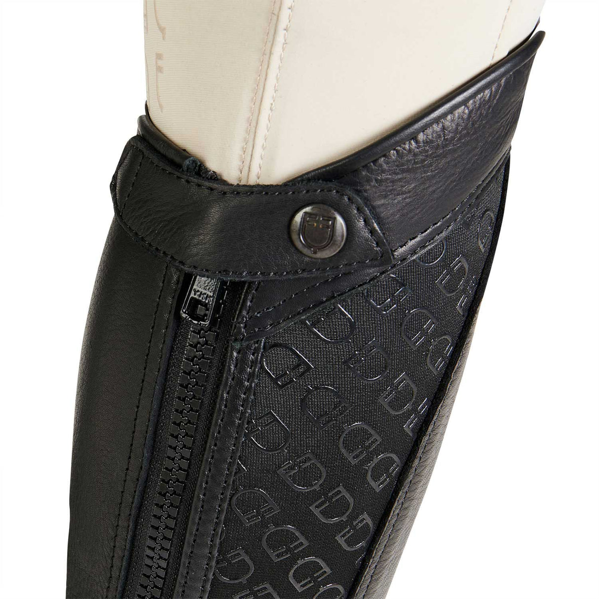 Equestro Unisex Gaiters Elastic Band With Logos #colour_black